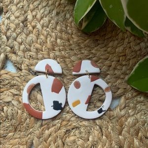 Desert Terrazzo Dangles - Polymer Clay Earrings